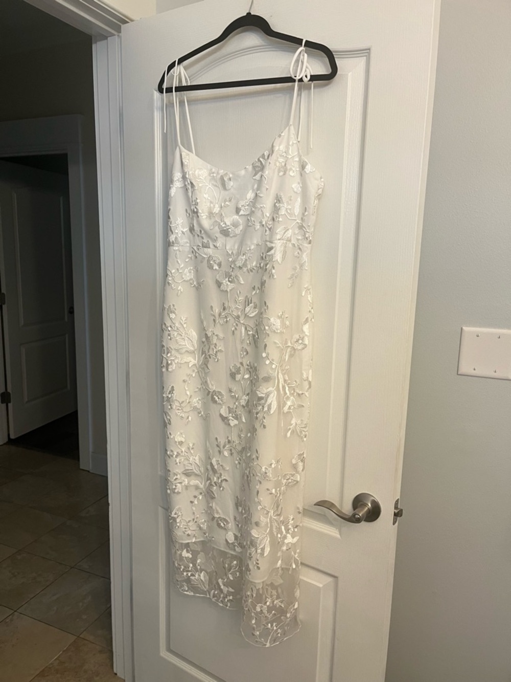 Park & Fifth White Lace Slip Dress